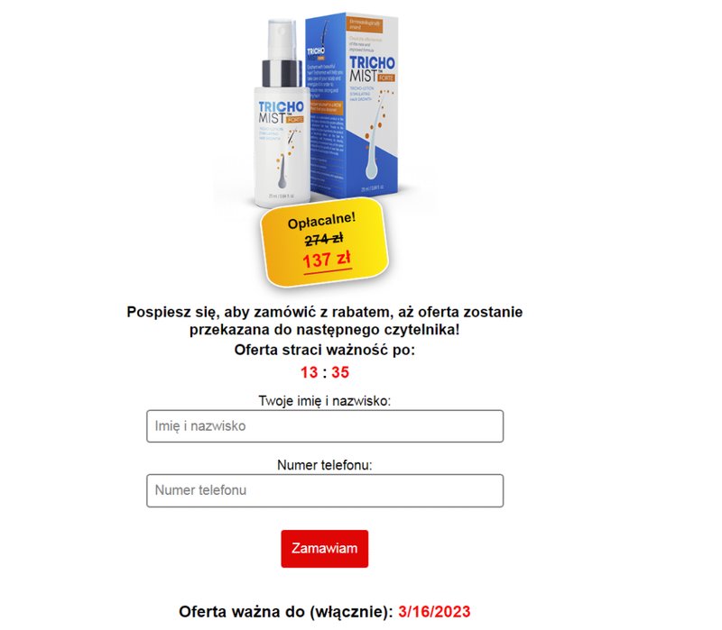 Czy Trichomist Forte jest dostępny w aptekach? in Poland